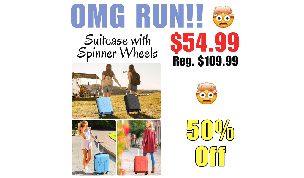 Suitcase with Spinner Wheels Only $54.99 Shipped on Amazon (Regularly $109.99)
