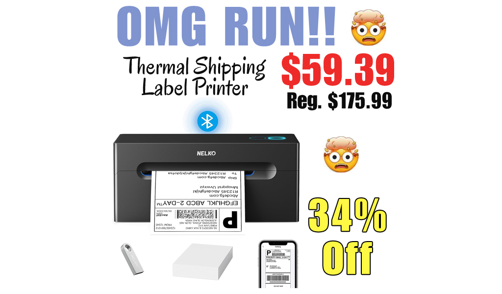 Thermal Shipping Label Printer Only $59.39 Shipped on Amazon (Regularly $175.99)