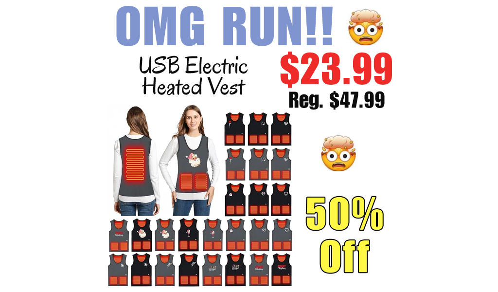 USB Electric Heated Vest Only $23.99 Shipped on Amazon (Regularly $47.99)