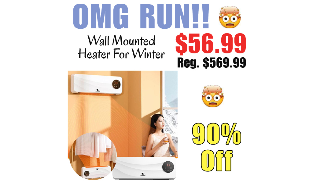 Wall Mounted Heater For Winter Only $56.99 Shipped on Amazon (Regularly $569.99)
