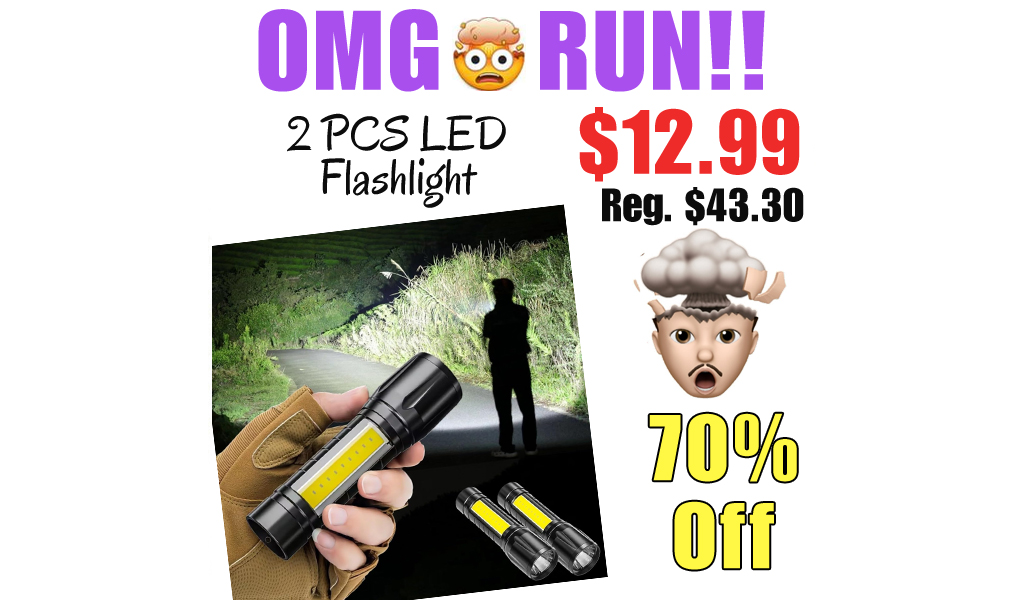 2 PCS LED Flashlight Only $12.99 Shipped on Amazon (Regularly $43.30)