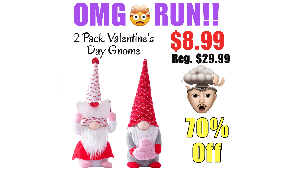 2 Pack Valentine's Day Gnome Only $8.99 Shipped on Amazon (Regularly $29.99)