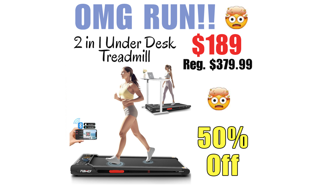 2 in 1 Under Desk Treadmill Only $189 Shipped on Amazon (Regularly $379.99)