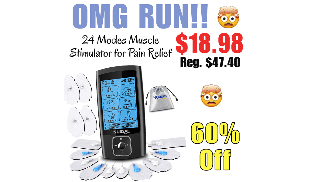 24 Modes Muscle Stimulator for Pain Relief Only $18.98 Shipped on Amazon (Regularly $47.40)