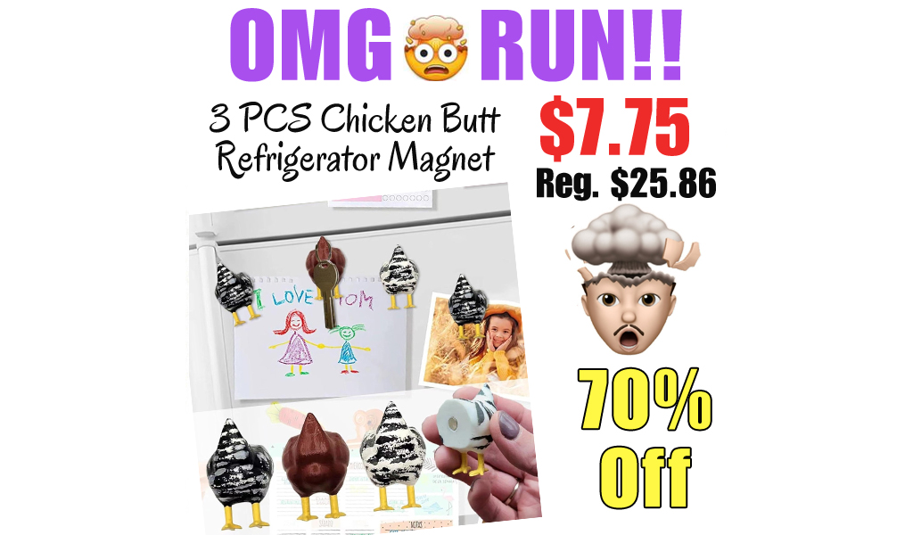 3 PCS Chicken Butt Refrigerator Magnet Only $7.75 Shipped on Amazon (Regularly $25.86)
