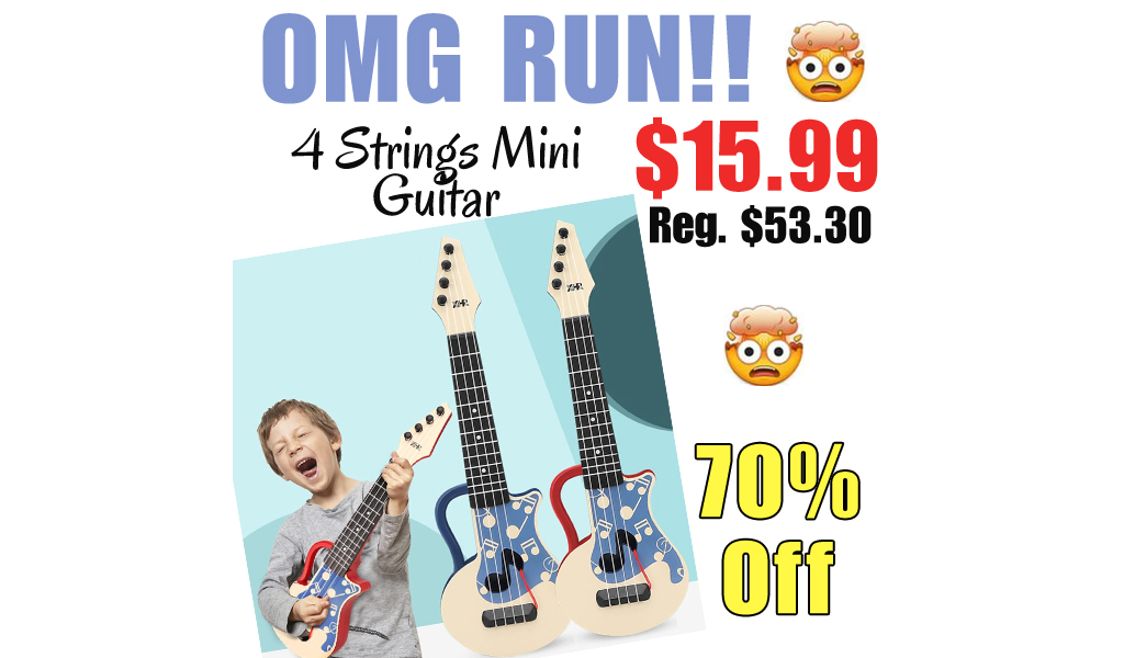 4 Strings Mini Guitar Only $15.99 Shipped on Amazon (Regularly $53.30)