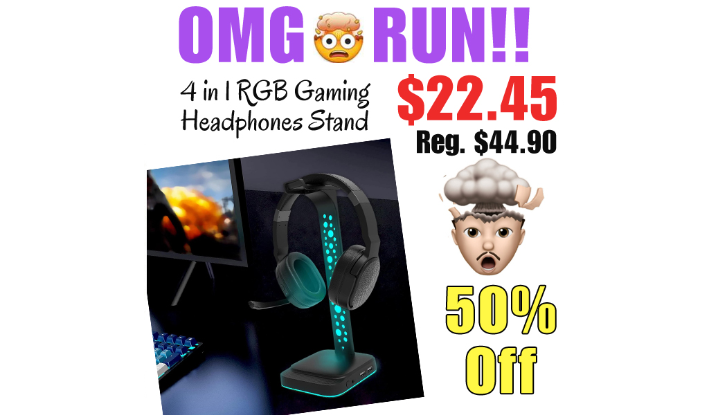 4 in 1 RGB Gaming Headphones Stand Only $21.99 Shipped on Amazon (Regularly $44.90)