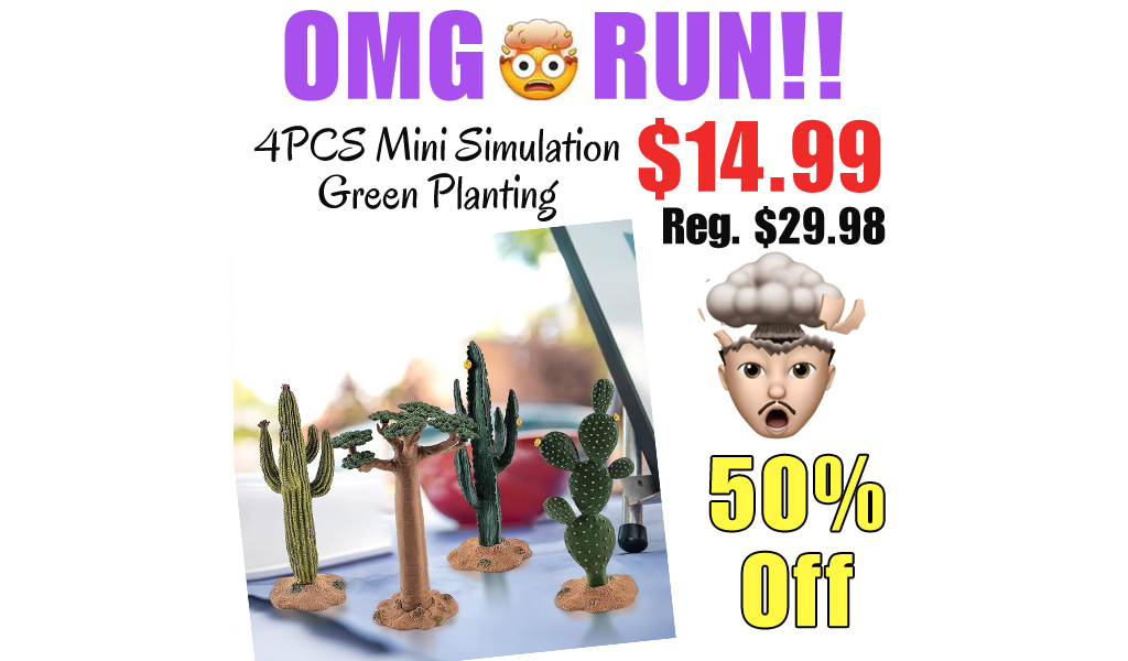 4PCS Mini Simulation Green Planting Only $14.99 Shipped on Amazon (Regularly $29.98)