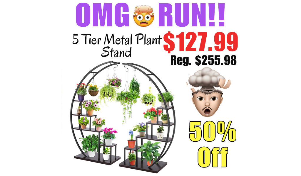 5 Tier Metal Plant Stand Only $127.99 Shipped on Amazon (Regularly $255.98)