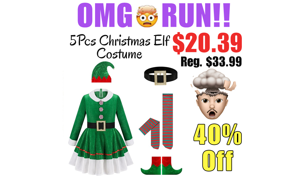 5Pcs Christmas Elf Costume Only $20.39 Shipped on Amazon (Regularly $33.99)
