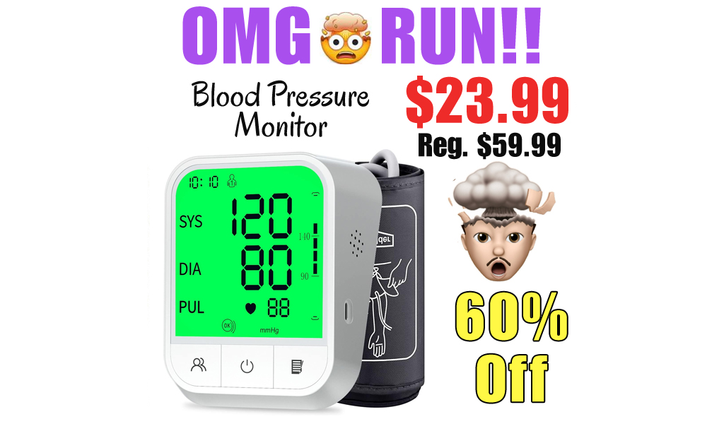 Blood Pressure Monitor Only $23.99 Shipped on Amazon (Regularly $59.99)