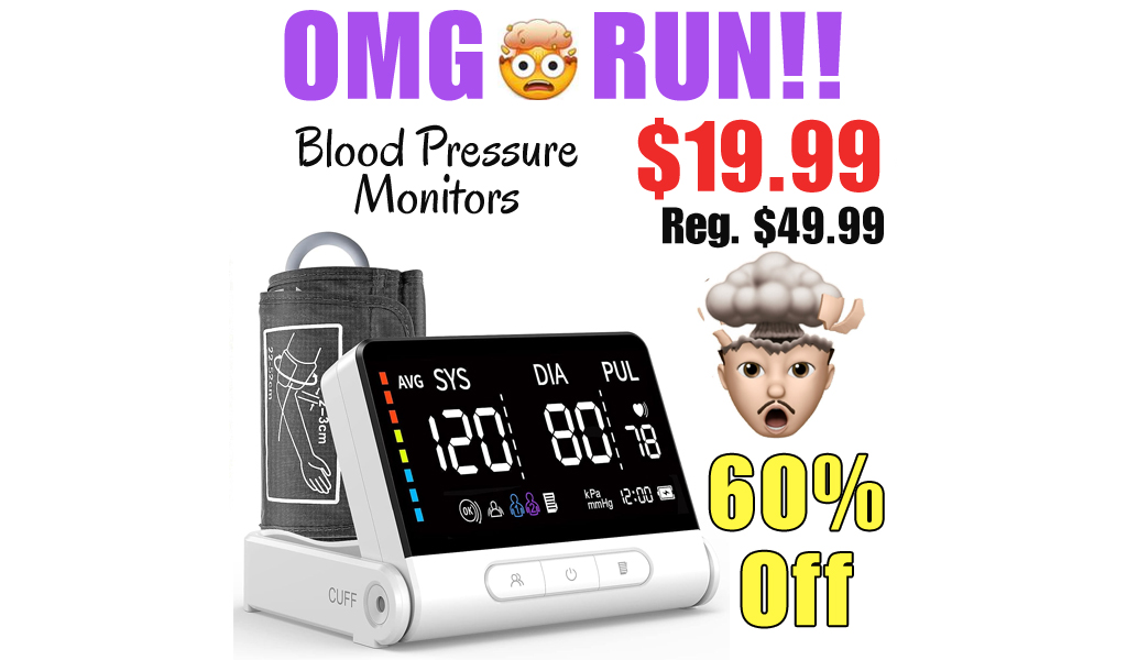 Blood Pressure Monitors Only $19.99 Shipped on Amazon (Regularly $49.99)