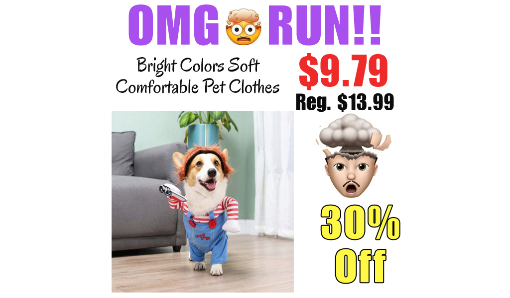 Bright Colors Soft Comfortable Pet Clothes Only $9.79 (Regularly $13.99)