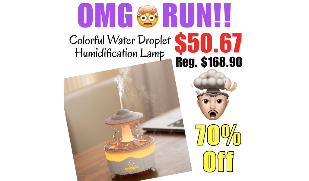 Colorful Water Droplet Humidification Lamp Only $50.67 Shipped on Amazon (Regularly $168.90)