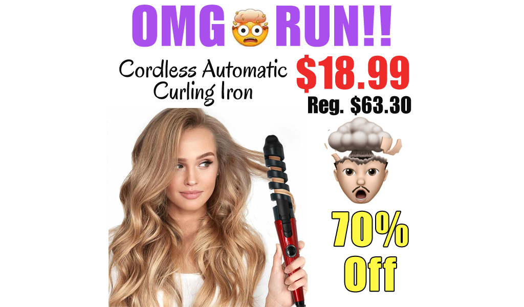 Cordless Automatic Curling Iron Only $18.99 Shipped on Amazon (Regularly $63.30)