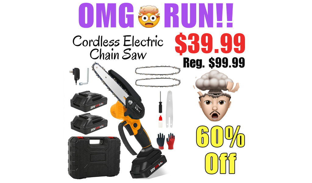 Cordless Electric Chain Saw Only $39.99 Shipped on Amazon (Regularly $99.99)