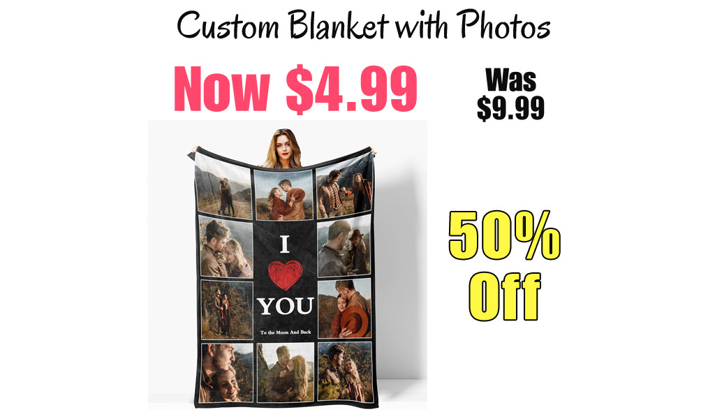 Custom Blanket with Photos Only $4.99 Shipped on Amazon (Regularly $9.99)