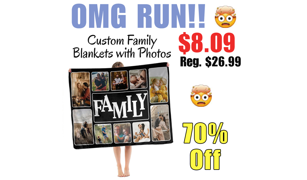 Custom Family Blankets with Photos Only $8.09 Shipped on Amazon (Regularly $26.99)