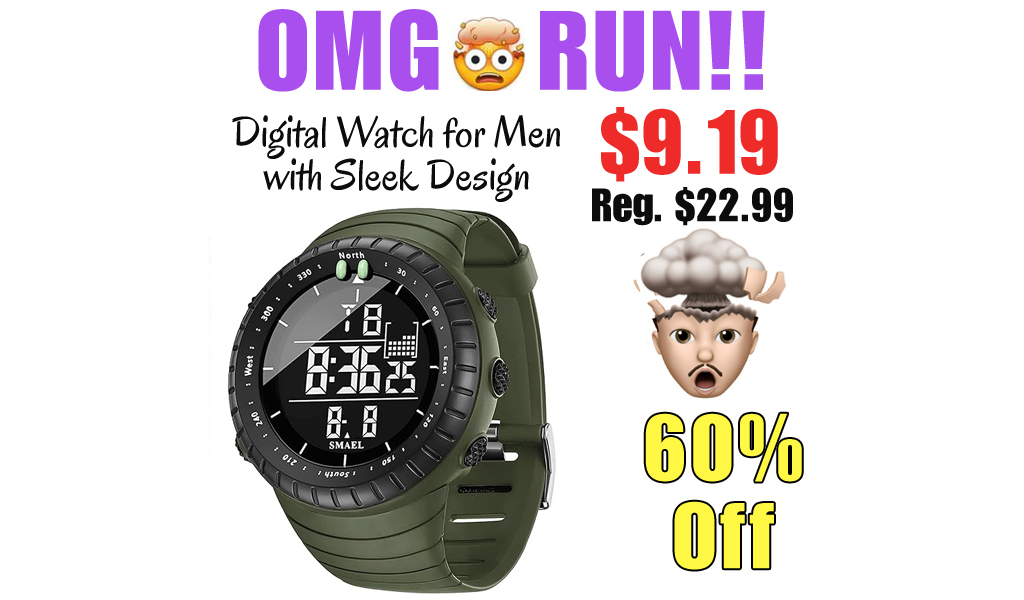 Digital Watch for Men with Sleek Design Only $9.19 Shipped on Amazon (Regularly $22.99)