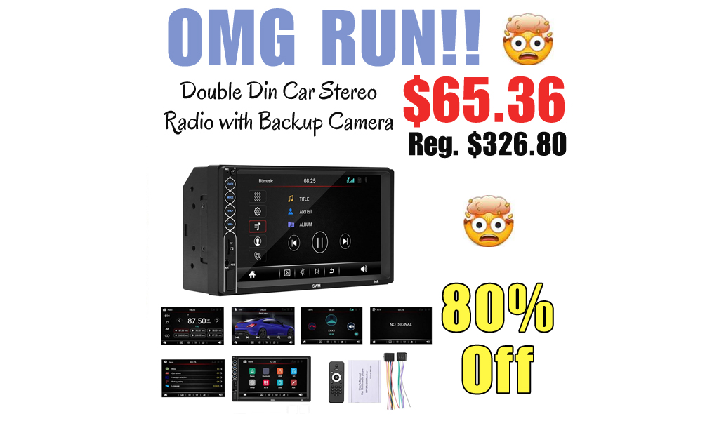 Double Din Car Stereo Radio with Backup Camera Only $65.36 Shipped on Amazon (Regularly $326.80)