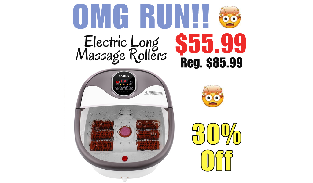 Electric Long Massage Rollers Only $55.99 Shipped on Amazon (Regularly $85.99)
