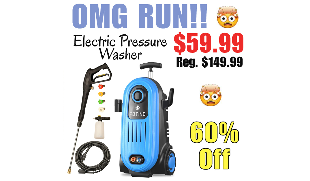 Electric Pressure Washer Only $59.99 Shipped on Amazon (Regularly $149.99)