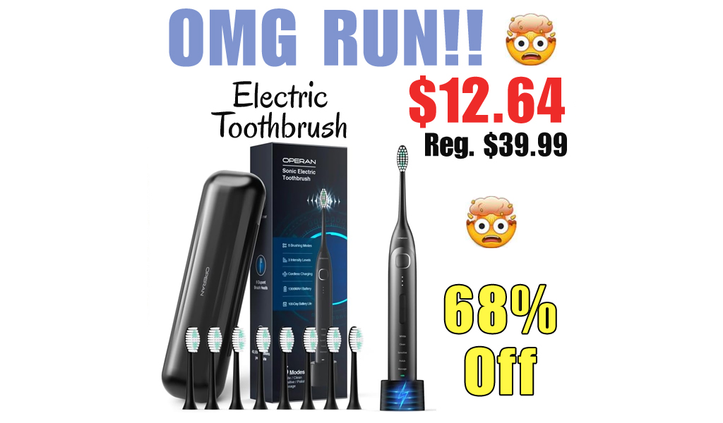 Electric Toothbrush Only $12.64 Shipped on Amazon (Regularly $39.99)