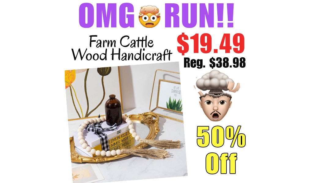 Farm Cattle Wood Handicraft Only $19.49 Shipped on Amazon (Regularly $38.98)