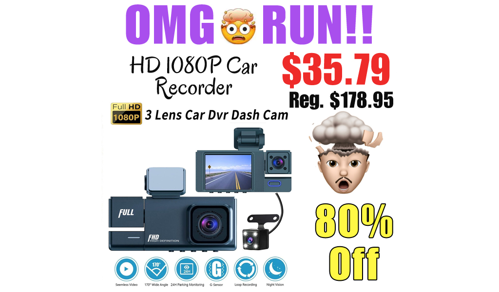 HD 1080P Car Recorder Only $35.79 Shipped on Amazon (Regularly $178.95)