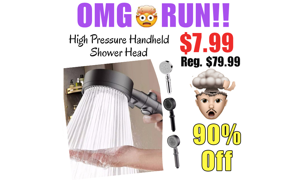 High Pressure Handheld Shower Head Only $7.99 Shipped on Amazon (Regularly $79.99)