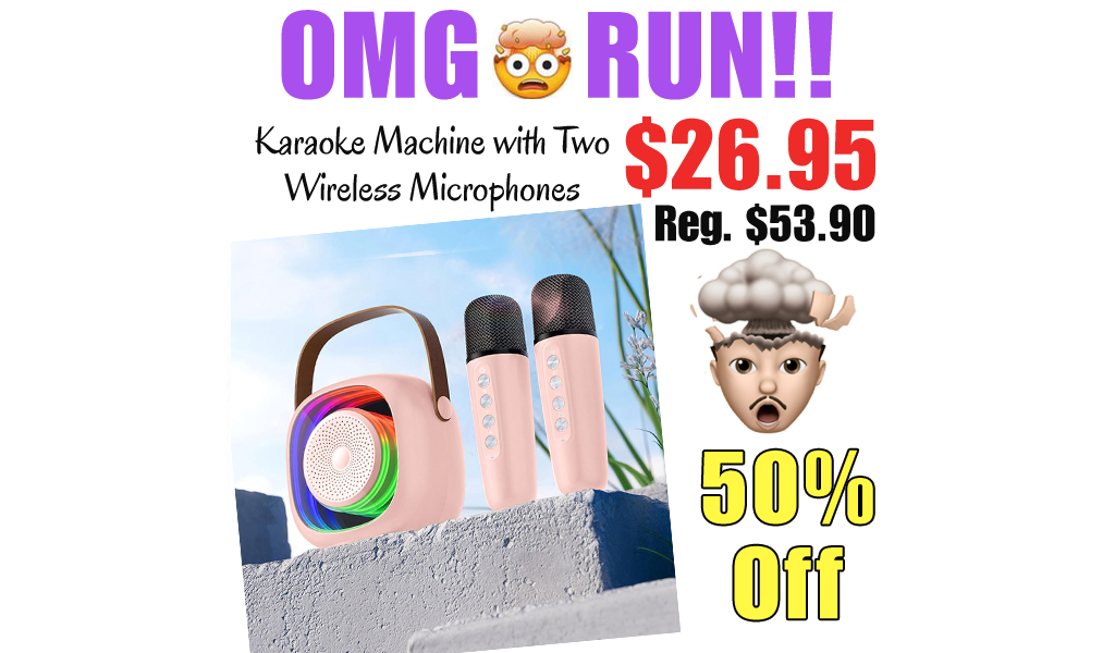 Karaoke Machine with Two Wireless Microphones Only $26.95 Shipped on Amazon (Regularly $53.90)