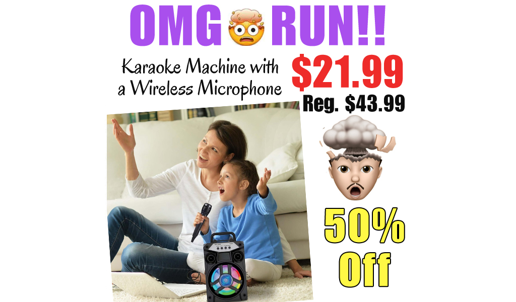 Karaoke Machine with a Wireless Microphone Only $21.99 Shipped on Amazon (Regularly $43.99)