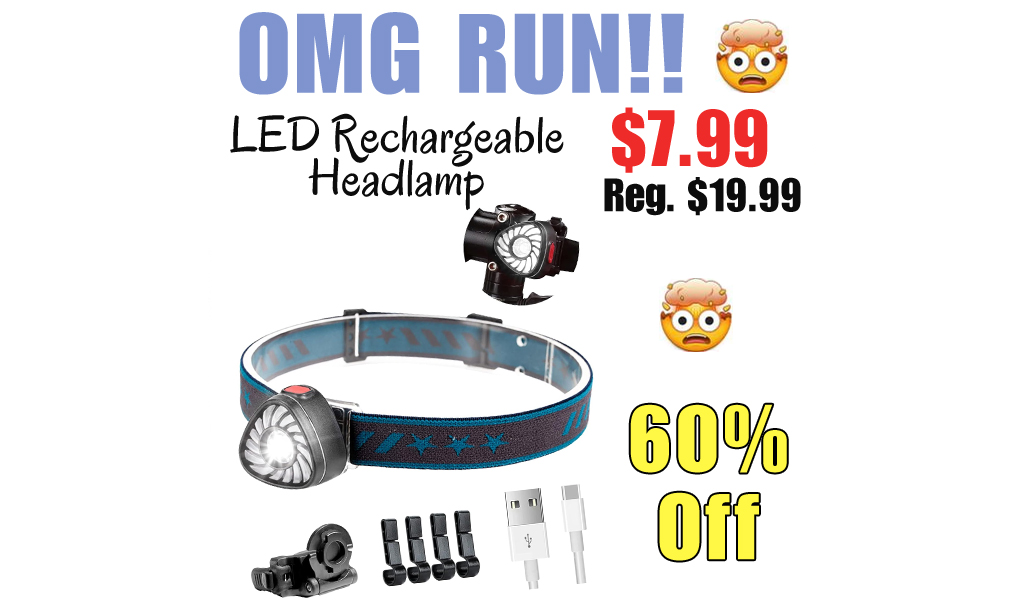 LED Rechargeable Headlamp Only $7.99 Shipped on Amazon (Regularly $19.99)