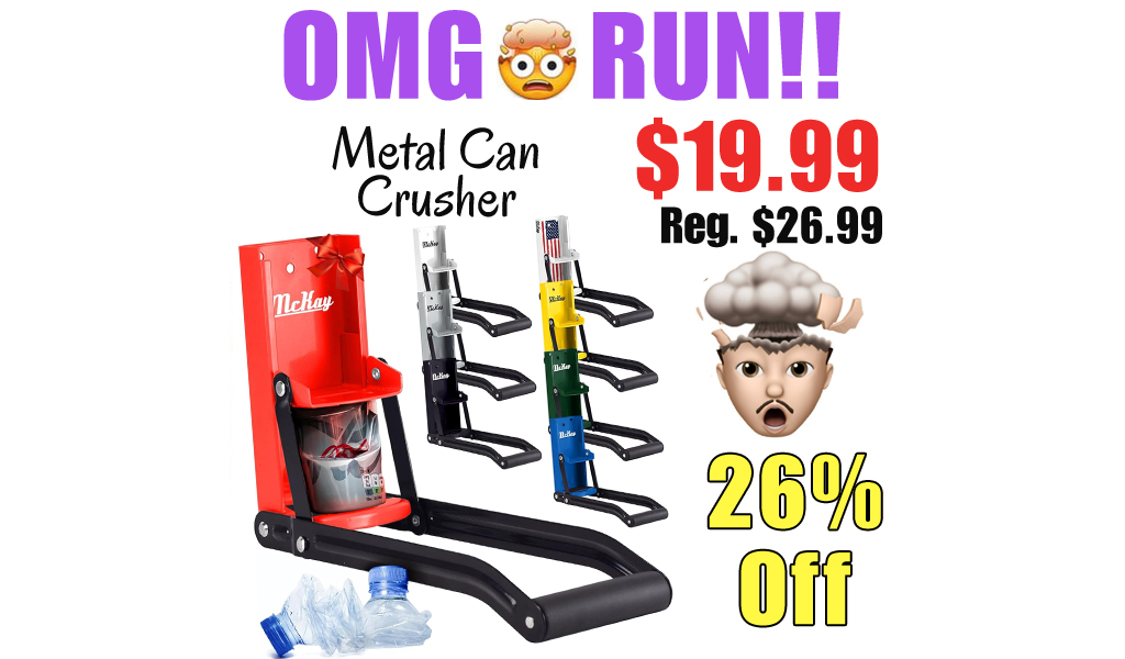 Metal Can Crusher Only $19.99 Shipped on Amazon (Regularly $26.99)