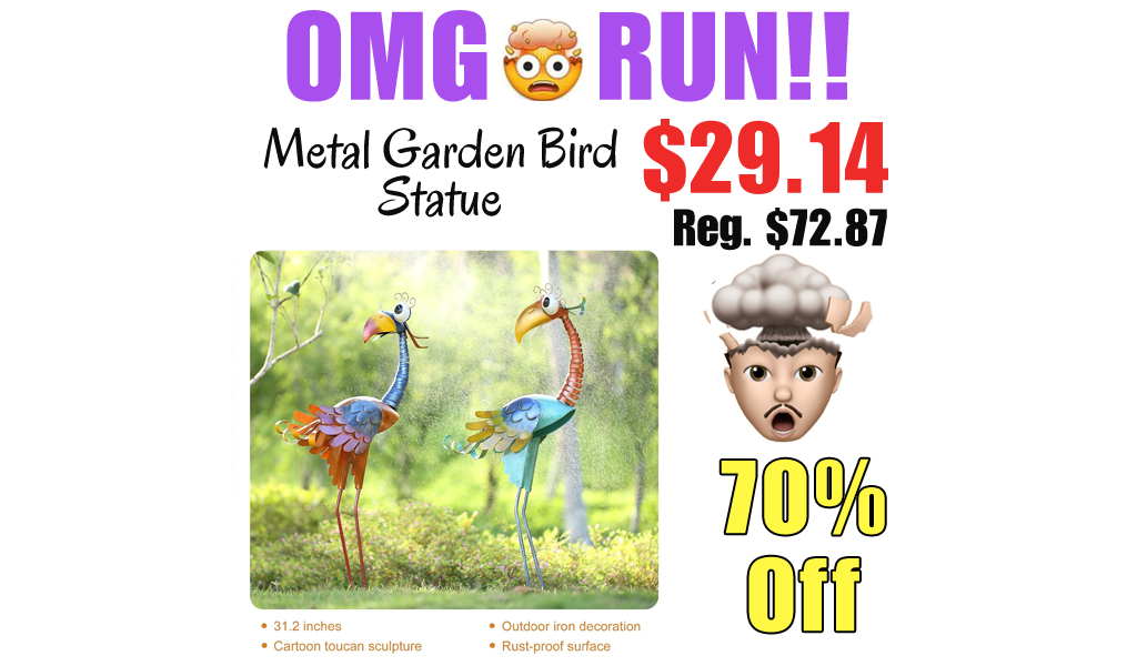 Metal Garden Bird Statue Only $29.14 Shipped on Amazon (Regularly $72.87)