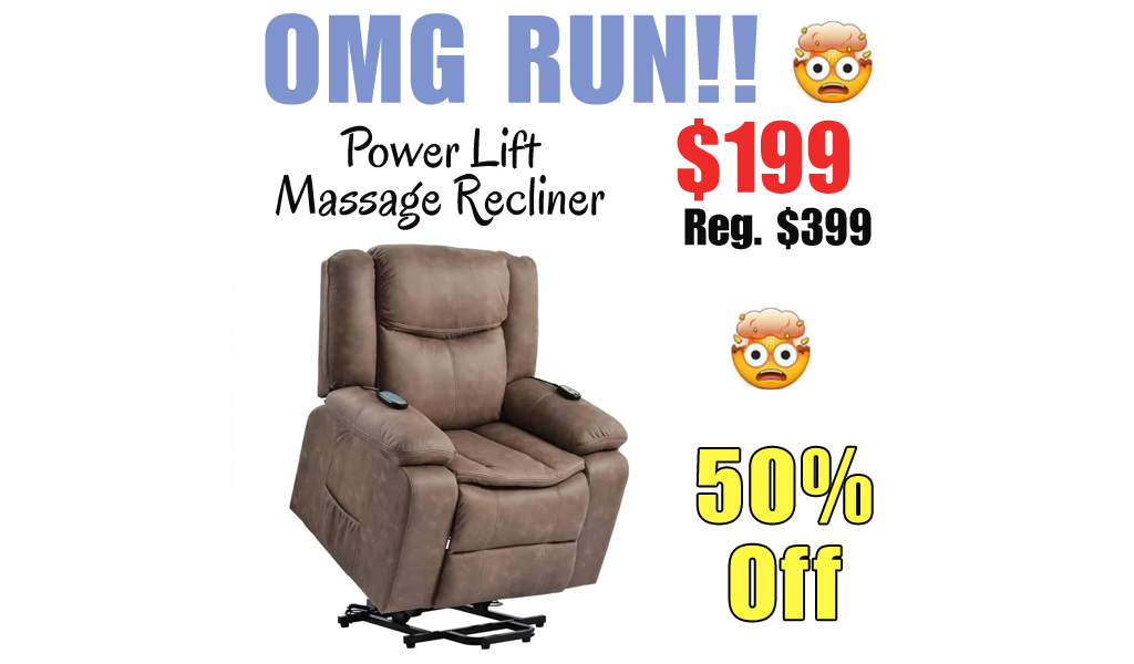 Power Lift Massage Recliner Only $199 Shipped on Amazon (Regularly $399)