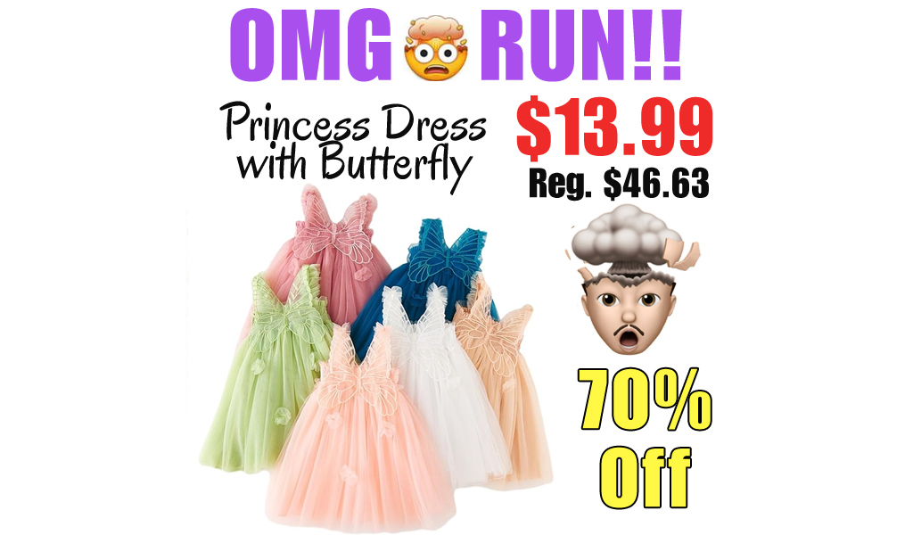 Princess Dress with Butterfly Only $13.99 Shipped on Amazon (Regularly $46.63)