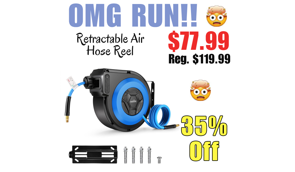Retractable Air Hose Reel Only $77.99 Shipped on Amazon (Regularly $119.99)