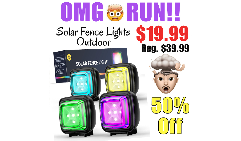 Solar Fence Lights Outdoor Only $19.99 Shipped on Amazon (Regularly $39.99)