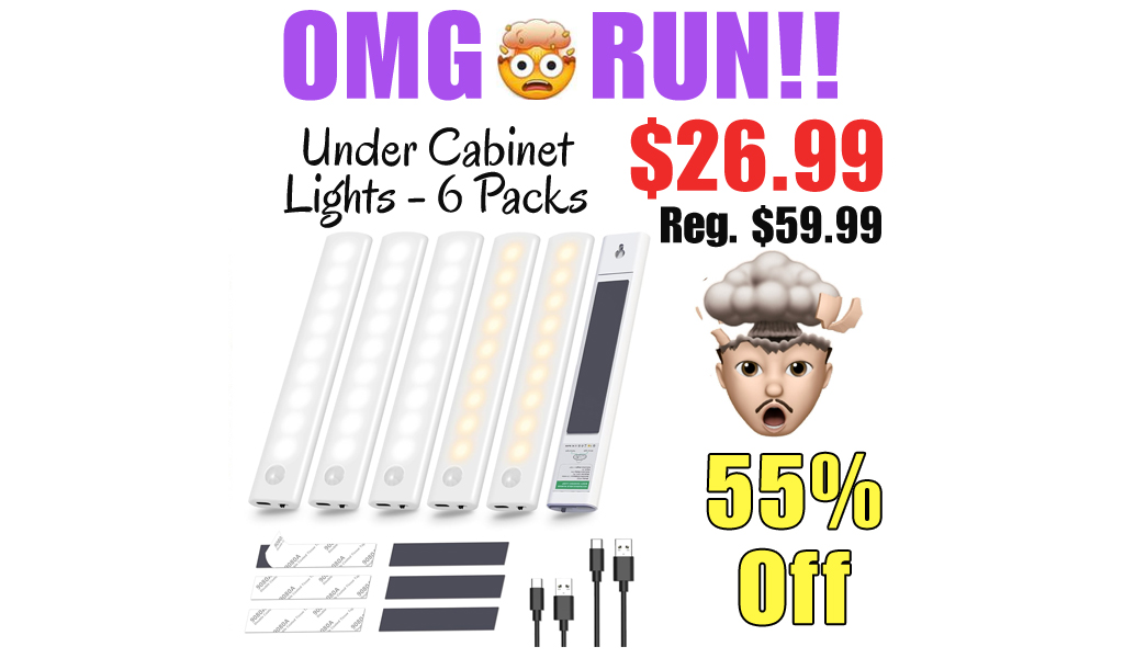 Under Cabinet Lights - 6 Packs Only $26.99 Shipped on Amazon (Regularly $59.99)
