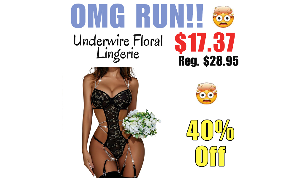 Underwire Floral Lingerie Only $17.37 Shipped on Amazon (Regularly $28.95)