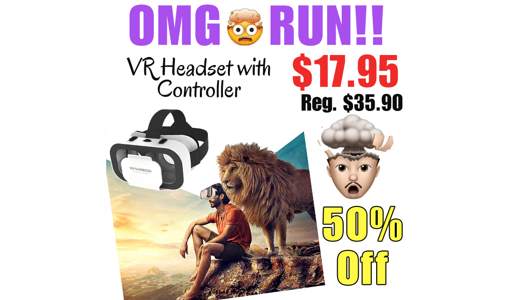 VR Headset with Controller Only $17.95 Shipped on Amazon (Regularly $35.90)