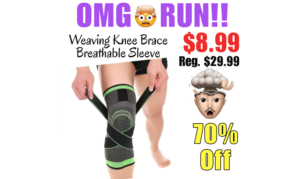Weaving Knee Brace Breathable Sleeve Only $8.99 Shipped on Amazon (Regularly $29.99)