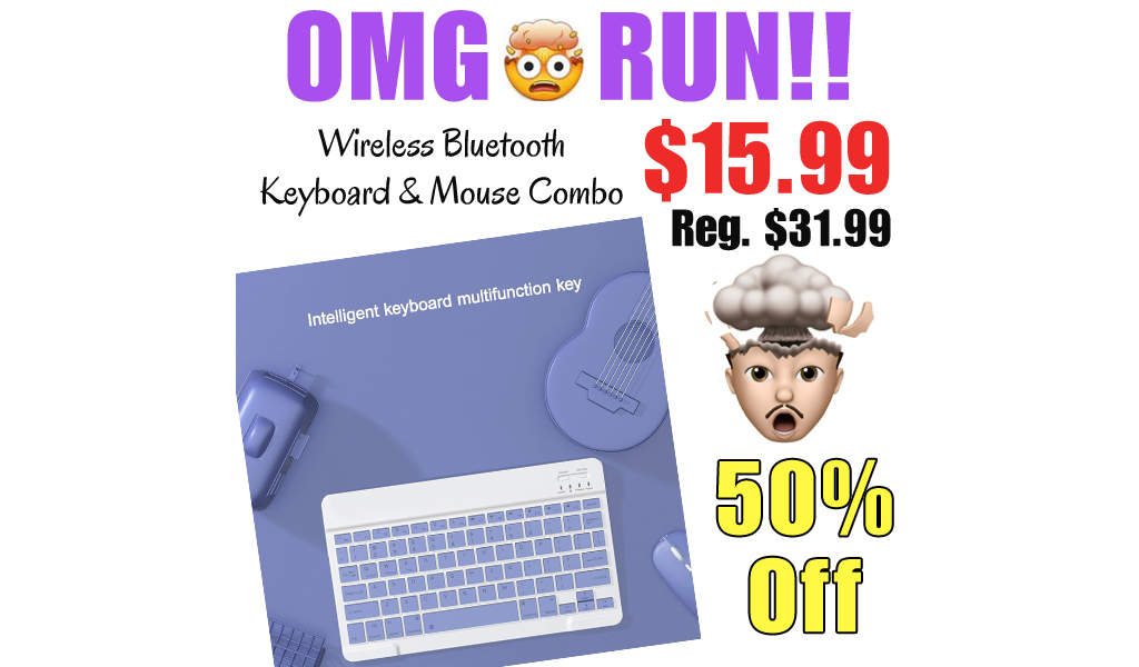 Wireless Bluetooth Keyboard & Mouse Combo Only $15.99 Shipped on Amazon (Regularly $31.99)