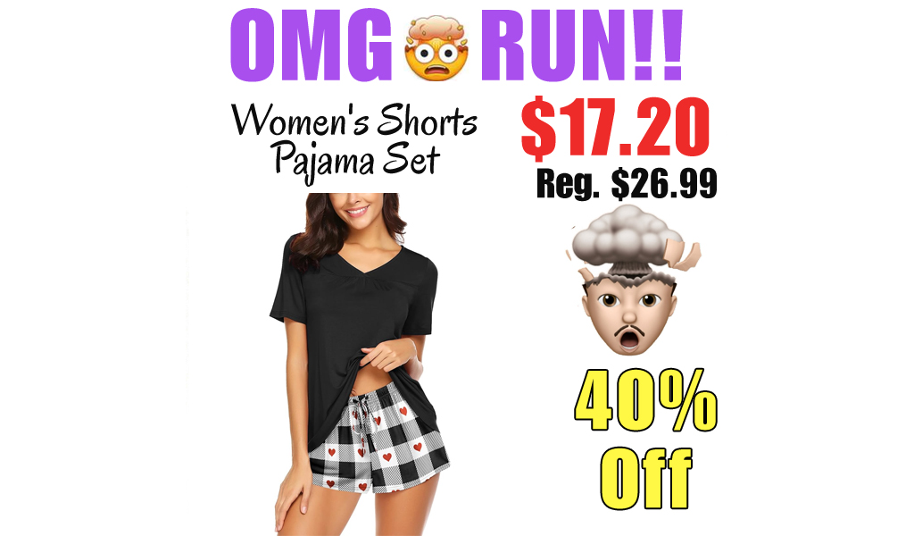 Women's Shorts Pajama Set Only $17.20 Shipped on Amazon (Regularly $26.99)