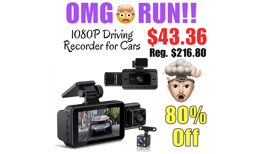 1080P Driving Recorder for Cars Only $43.36 Shipped on Amazon (Regularly $216.80)