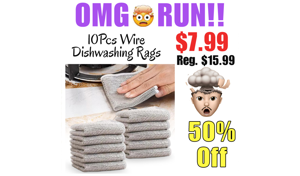 10Pcs Wire Dishwashing Rags Only $7.99 Shipped on Amazon (Regularly $15.99)