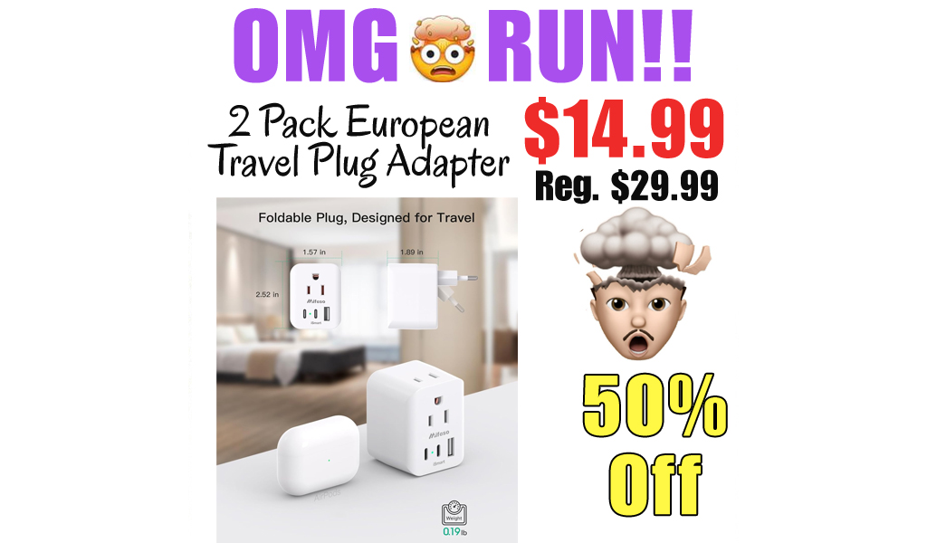 2 Pack European Travel Plug Adapter Only $14.99 Shipped on Amazon (Regularly $29.99)
