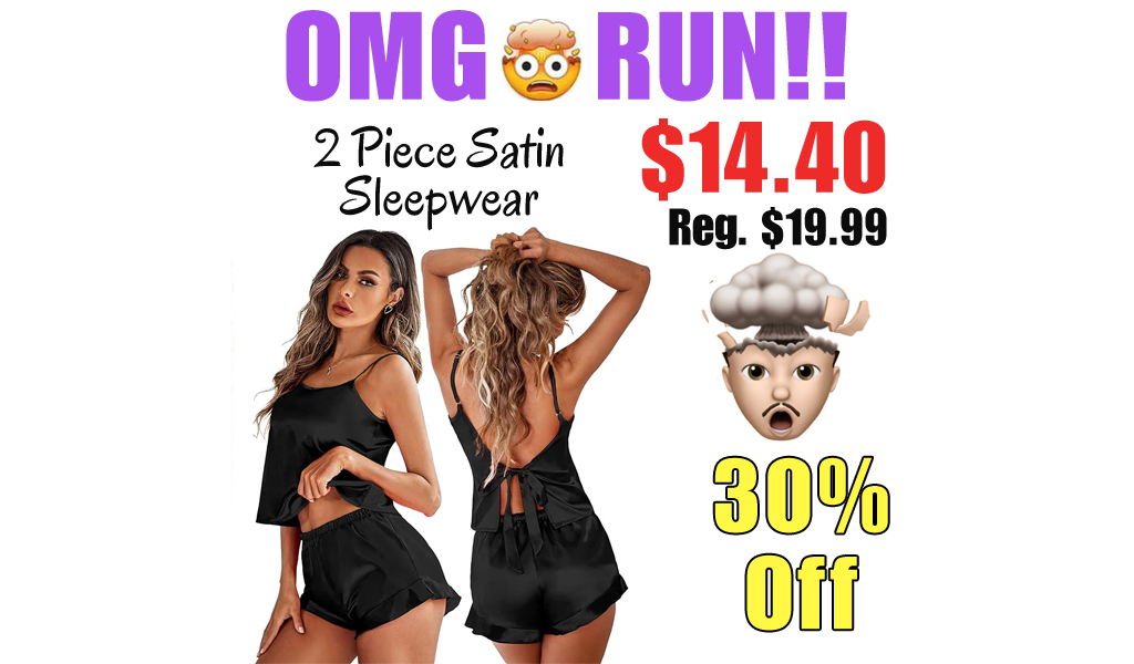 2 Piece Satin Sleepwear Only $14.40 Shipped on Amazon (Regularly $19.99)