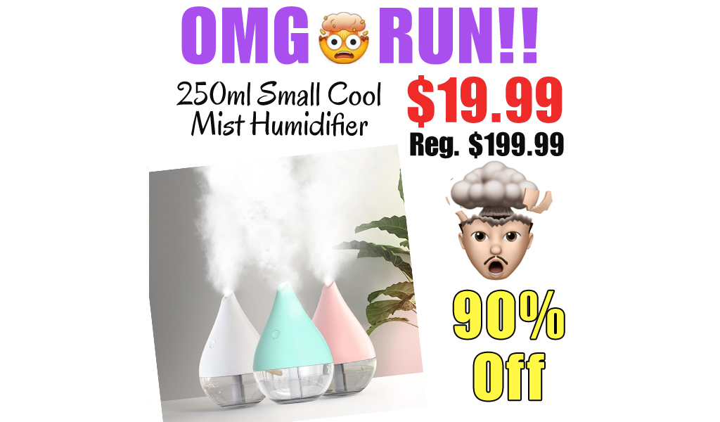 250ml Small Cool Mist Humidifier Only $19.99 Shipped on Amazon (Regularly $199.99)